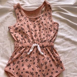 June & January Rose Onyx star romper